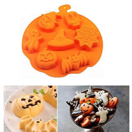 Moldes Silicona Halloween Para Galletas Naranja