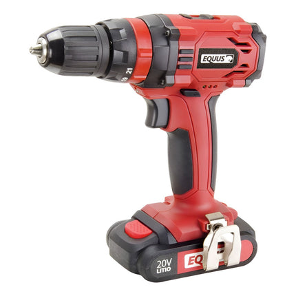 Taladro Atornillador Inalámbrico 20v Equus Rojo