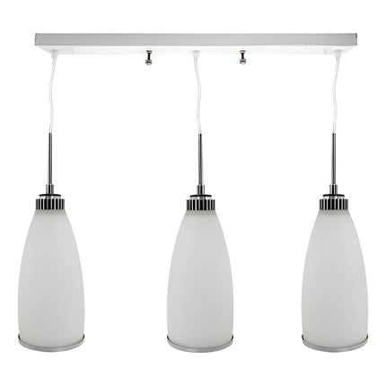 Lampara De Colgar Tipo Copa 3 Luces Blanca Lh-2099