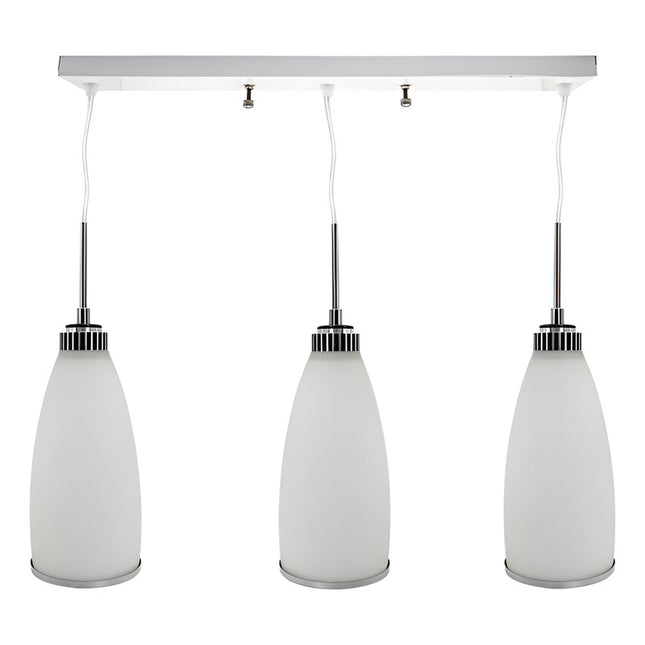 Lampara De Colgar Tipo Copa 3 Luces Blanca Lh-2099