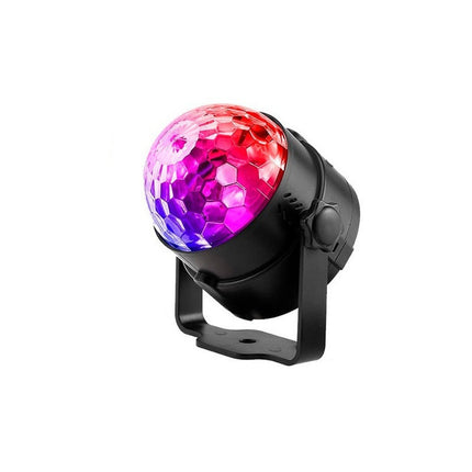 Luz Disco Media Bola Rgb Giratoria Con  Base A 220v  N/a