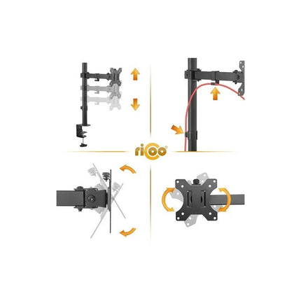 Soporte Brateck Lcd- De Mesa Para Tv/monitor De 13  A 27   Negro