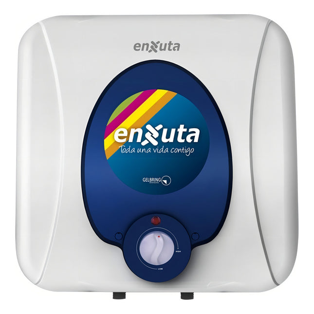 Termotanque Calefón Prisma 25 Litros Enxuta Tanque Acero Amv Color Blanco