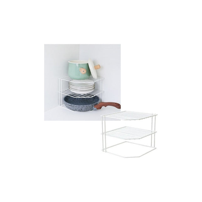 Organizador De Metal , 3 Estantes  Esquinero  Blanco