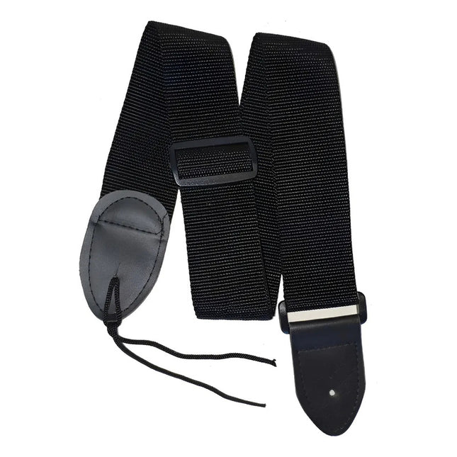 Correa Para Guitarra Y Bajo Regulable Reforzada Color Negro Negro V