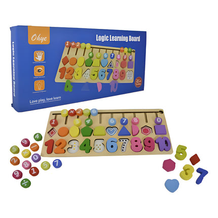 Juego Didáctico De Madera Con Números 17 X 39 Cm X