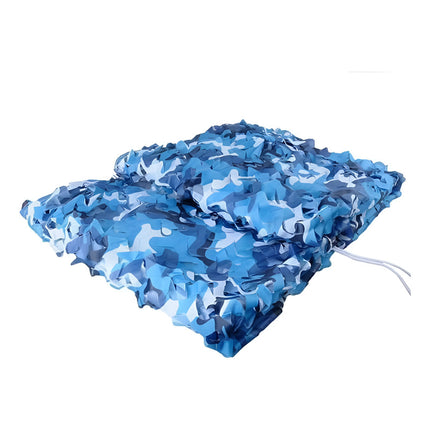 Red Malla Sombra 3x3 Decoración Camuflada Toldo Azul Negro