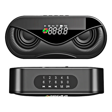 Radio Reloj Despertador Buho Fm/sd/bt Negro