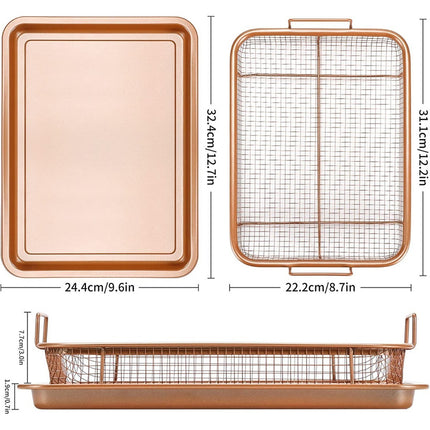 Asadera Con Rejilla Crispy Tray Ecelente Calidad Cobre