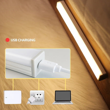 Barra Lampara De Luz Led Recargable Usb Mediana 20 Cm Blanco