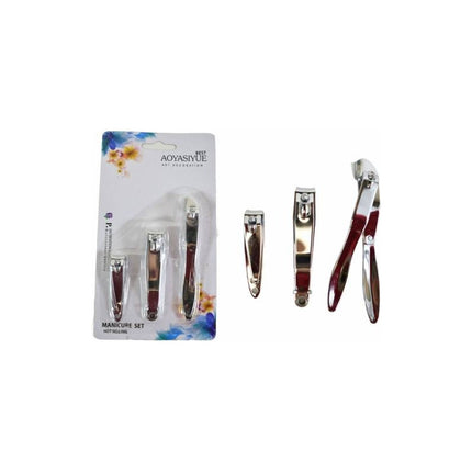 Corta Uñas Alicates Pack X3 Diferentes Tamaño  Plateado
