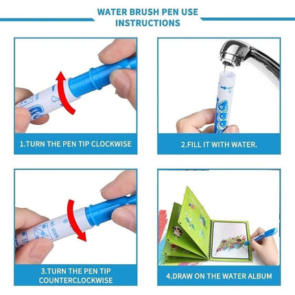 Libro Infantil Coloreable Incluye: Lapiz Recargable De Agua.
