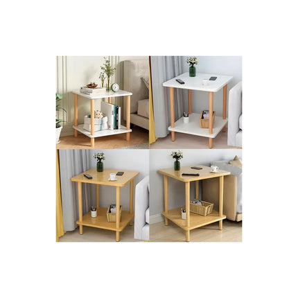 Mesa Auxiliar  Mesa Ratona Con Estante Living B