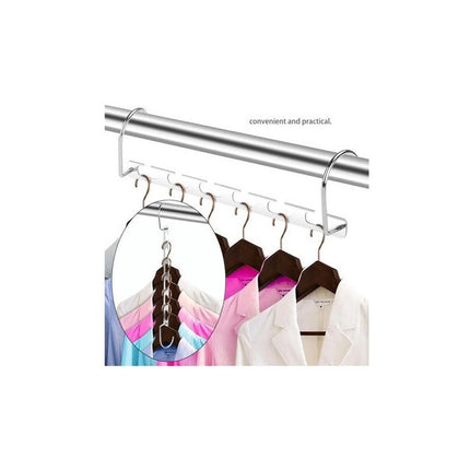 Perchero Telescopico De Metal, Plegable Regulable 6 Perchas N/a