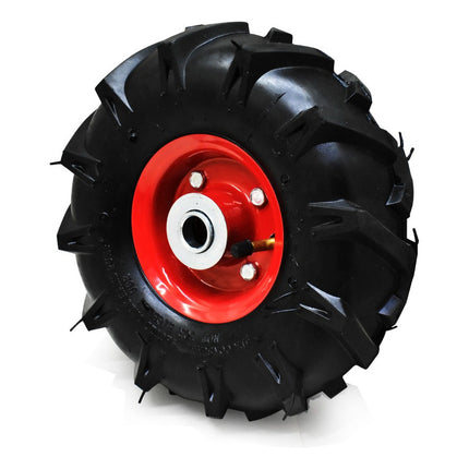 Rueda Inflable De Goma Reforzada Para Carrito De Carga Negro