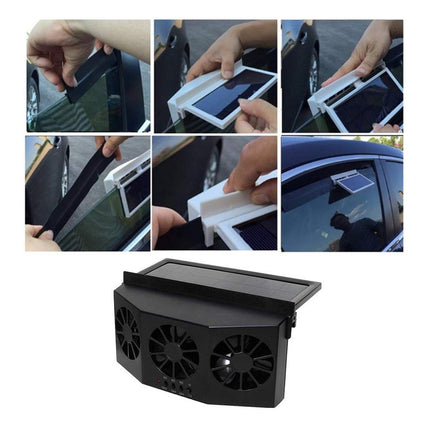 Ventilador Refrigerador Solar Para Auto En Ventana