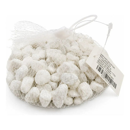 Piedras Blancas En Malla Para Decoración 500gr. Cgf01169 Blanco 1 Cm 4 Cm
