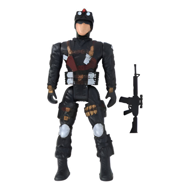Muñeco Articulado Soldado Con Arma 36 Cm Negro
