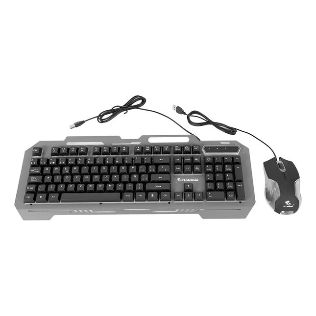 Set De Teclado Gamer Simil Macánico Jx-kt880 Negro