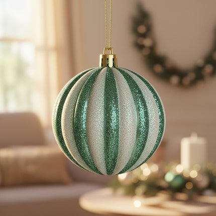 Set X9 Chirimbolos Para Arbol De Navidad  Grandes Verde Agua