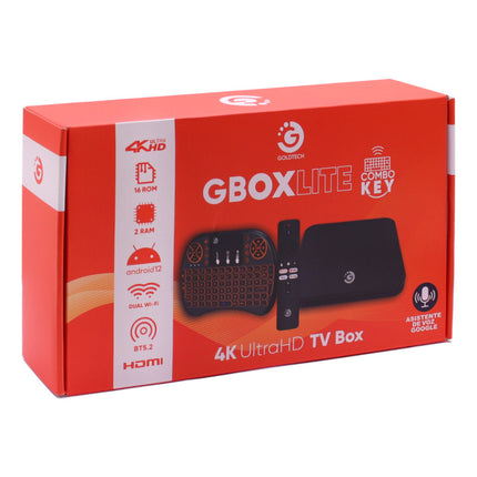 Tv Box Goldtech Quad 16gb 2gb 4k Con Mini Teclado Negro
