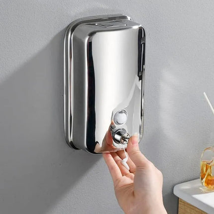 Dispensador Jabon Liquido 800ml Metalico Gris