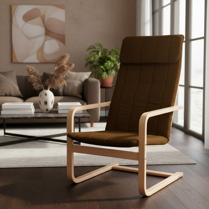 Sillon Flex - Silla Tapizada - Sillones Silla Marron Marrón