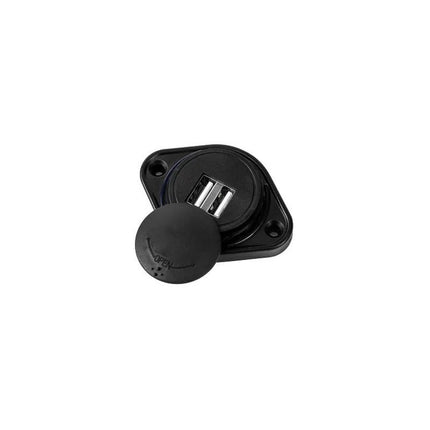 Cargador De Puerto Usb Dual Para Auto Motocicletas Buses  Negro