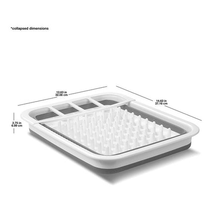 Seca Platos De Silicona Plegable Escurridor De Platos Cocina Gris