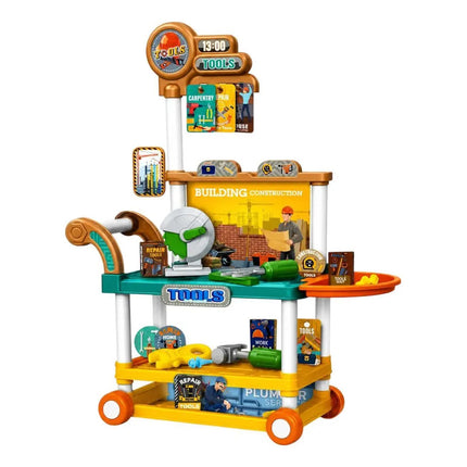 Set Carro Valija De Juguete Con Herramientas 63 Piezas