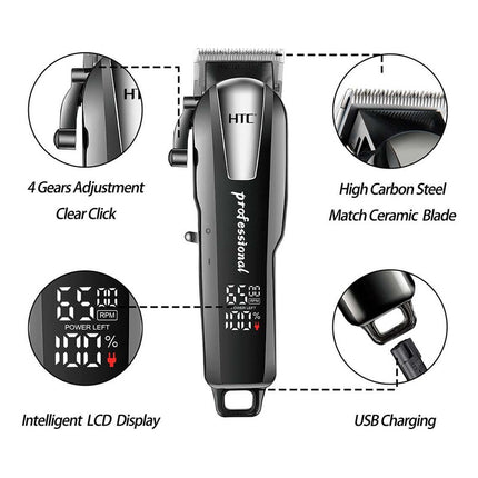Corta Pelo Inalambrica Htc Ct-8083 Negro Negro