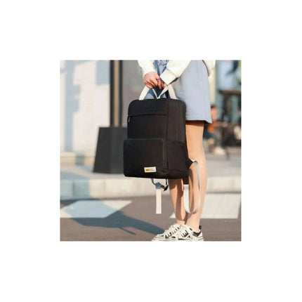 Mochila Plegable De Tela 39x29x15cm. Negro Cbg01751 Negro Liso