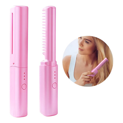 Cepillo Térmico Carga Usb  Peine Cepillo Alisador Brushing V