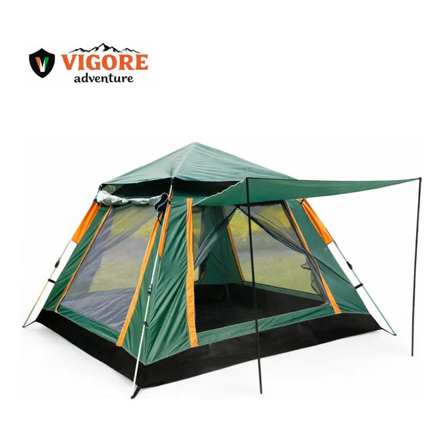 Carpa Vigore Autoarmable Con Toldo 6 Personas Sp38904 Verde Oscuro