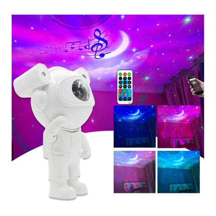 Astronauta Parlante Bluetooth Y Proyecta Luces Blanco