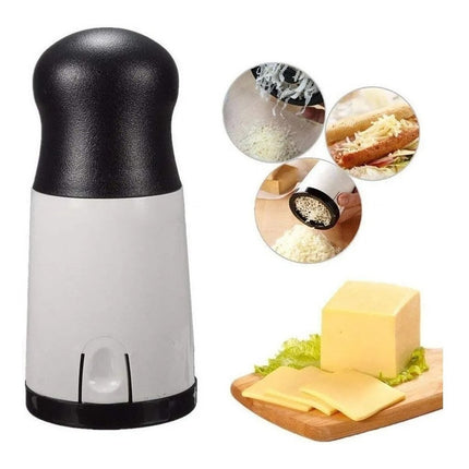 Rallador Queso Manual Giratorio Tipo Molino  Blanco Y Negro