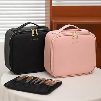 Neceser  Con Espejo Con Luz Usb Varias Reparticiones Bolso B