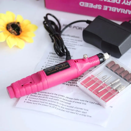 Torno De Uñas 6 Punteros +horno Lampara Uv Cabina Secado  Blanco