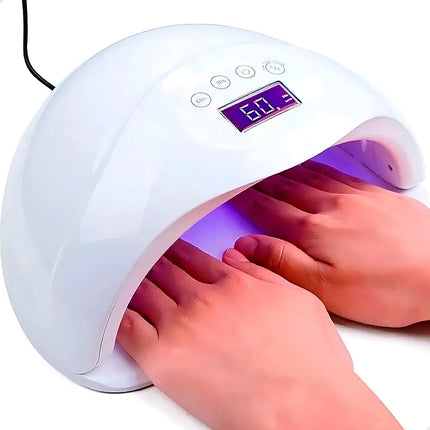 Torno De Uñas 6 Punteros +horno Lampara Uv Cabina Secado  Blanco