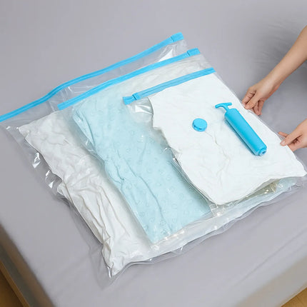 Set De Bolsas De Vacío Con Bomba Manual X5