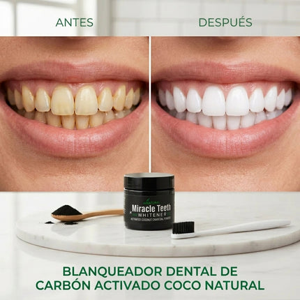 Blanqueador Dental De Carbón Activado Coco Natural