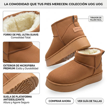 Pantu-botas Forradas Camel Altas