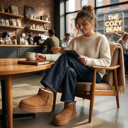 Pantu-botas Forradas Camel Altas