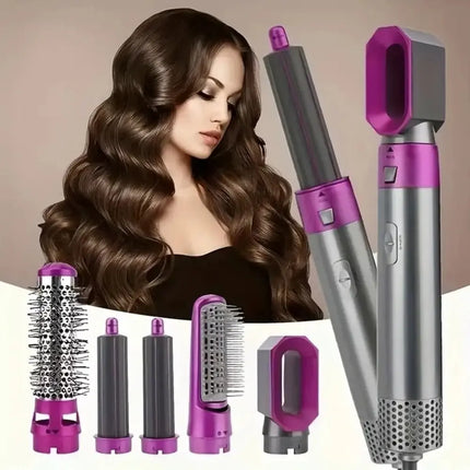 Secador Rizador De Pelo Intercambiable 5 En 1 Gris