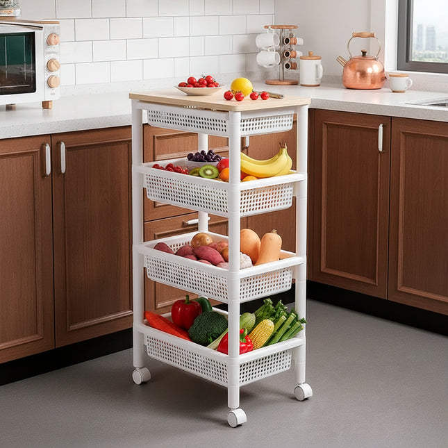 Estante Frutero Organizador 4 Pisos